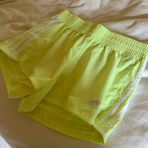 Neon adidas shorts
